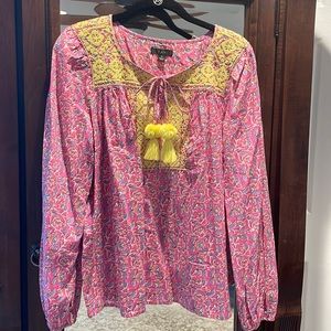 J. Crew Beautiful Embroidered Blouse